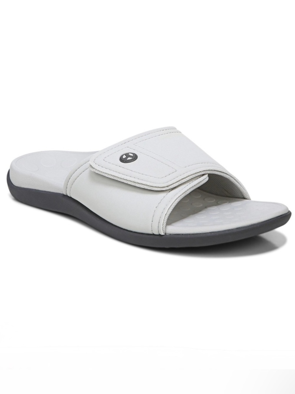 VIONIC, Kiwi Unisex Motion Control Orthotic Slide Sandal in Vapor, Womens Size 8